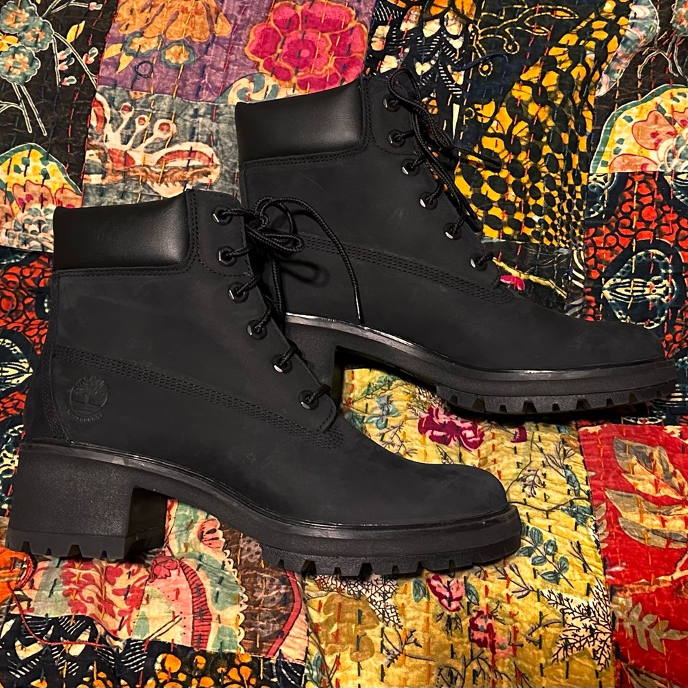 Timberland Kinsley Black Leather Boot - Size 9.5